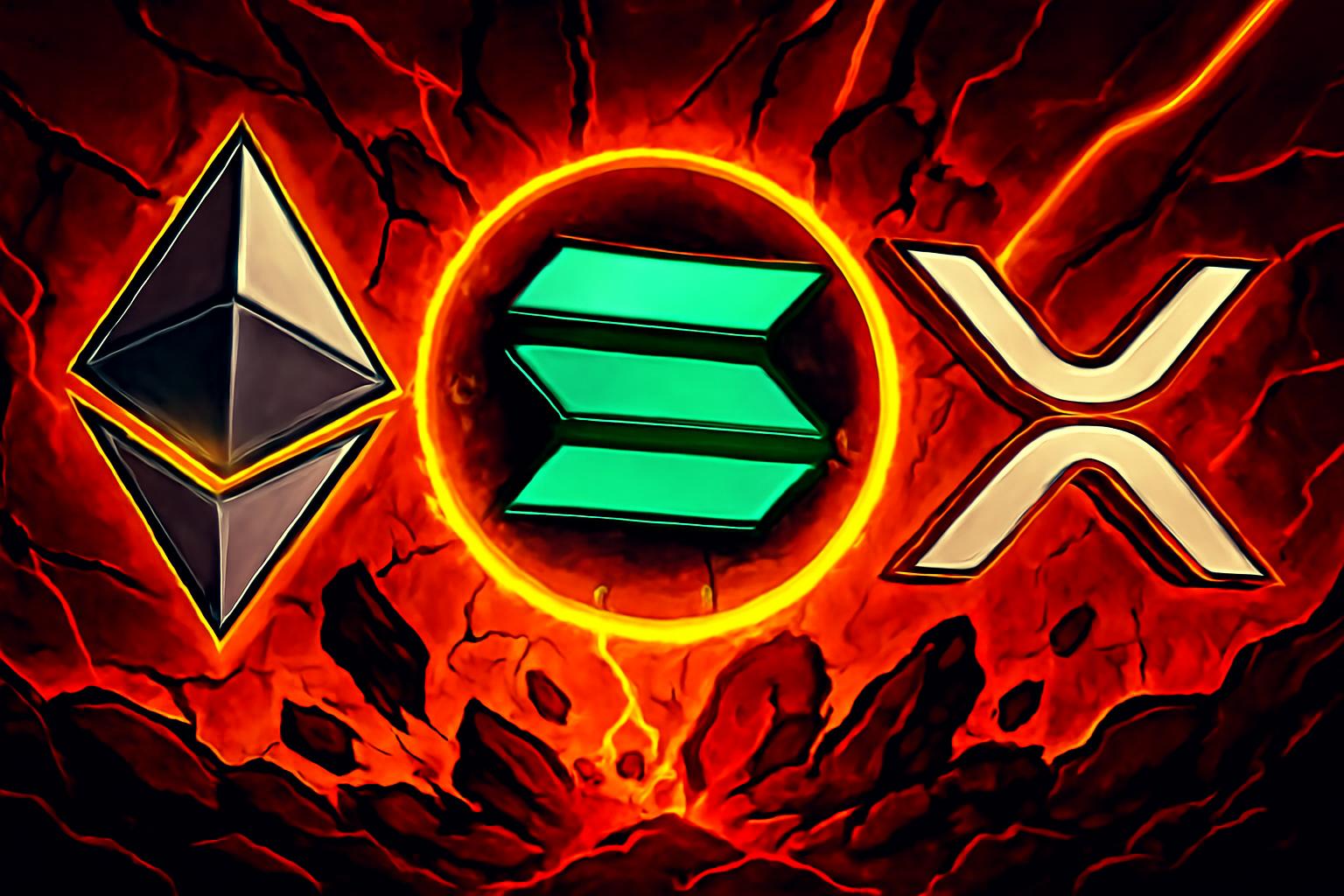 以太坊、Solana 与 XRP 价格前景：市场不确定性中的短期反弹