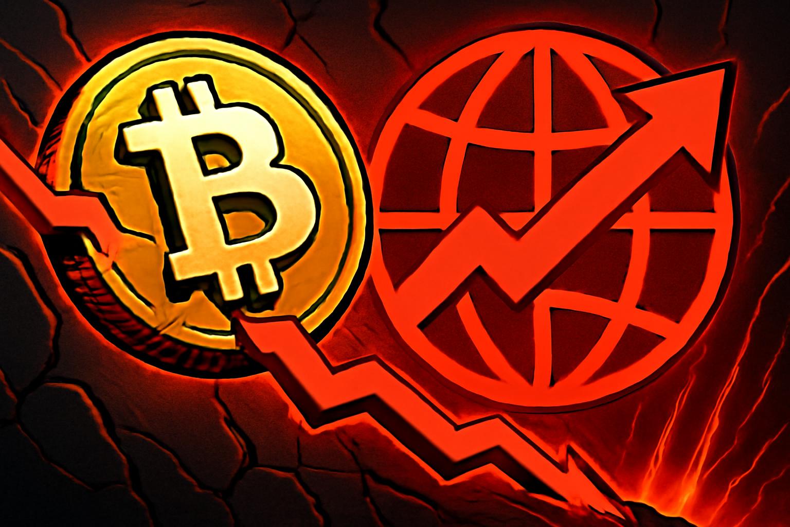 比特币在关税与贸易紧张局势打击市场时接近$67,500下跌