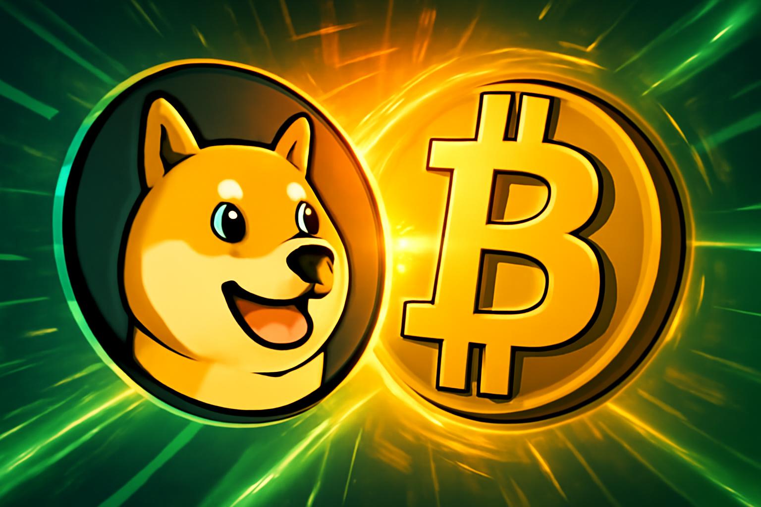 狗狗币在2026年首次逼近比特币的金叉