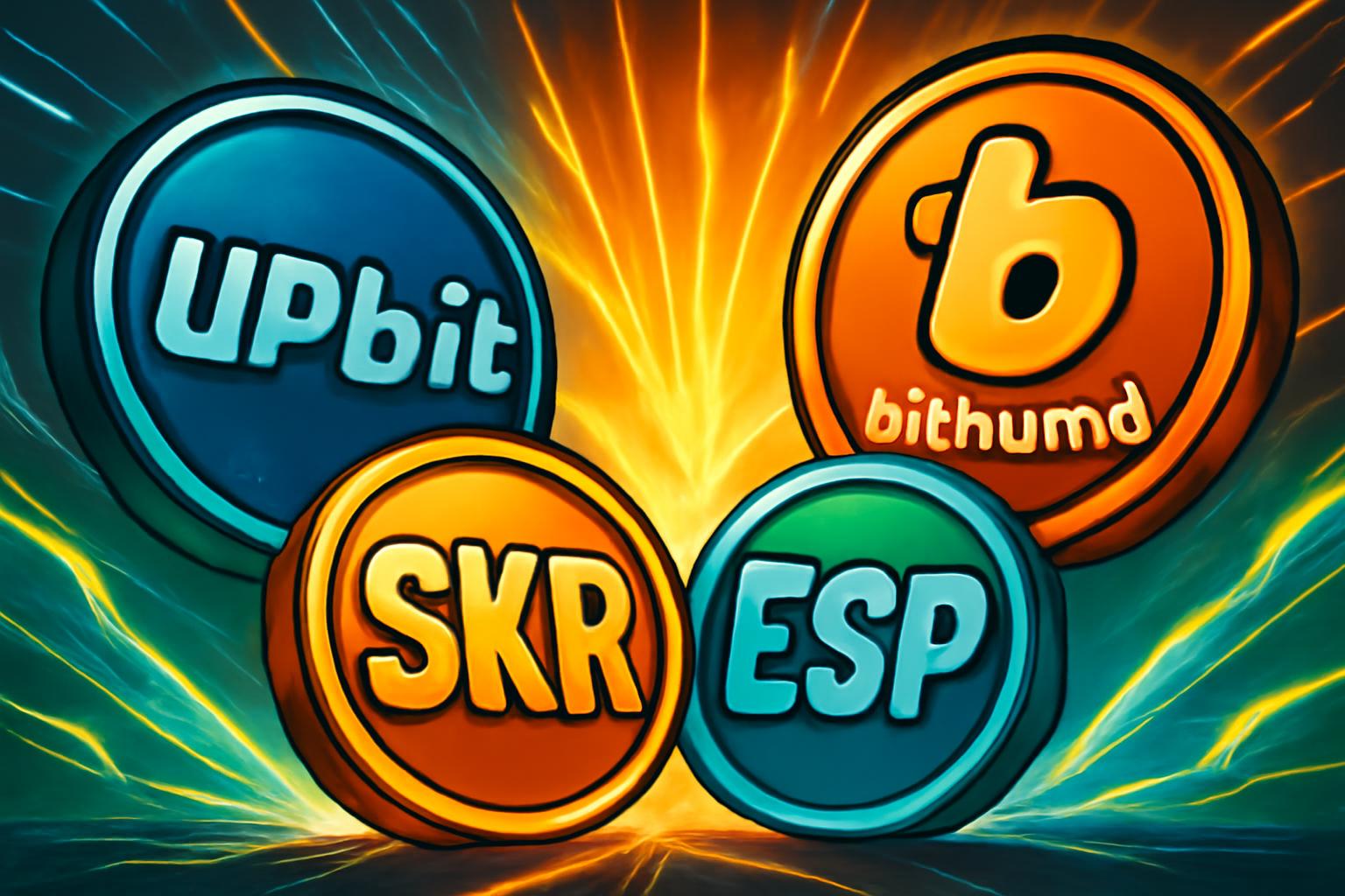 Upbit 与 Bithumb 上线 SKR 与 ESP，代币在交易所首秀中大幅上涨