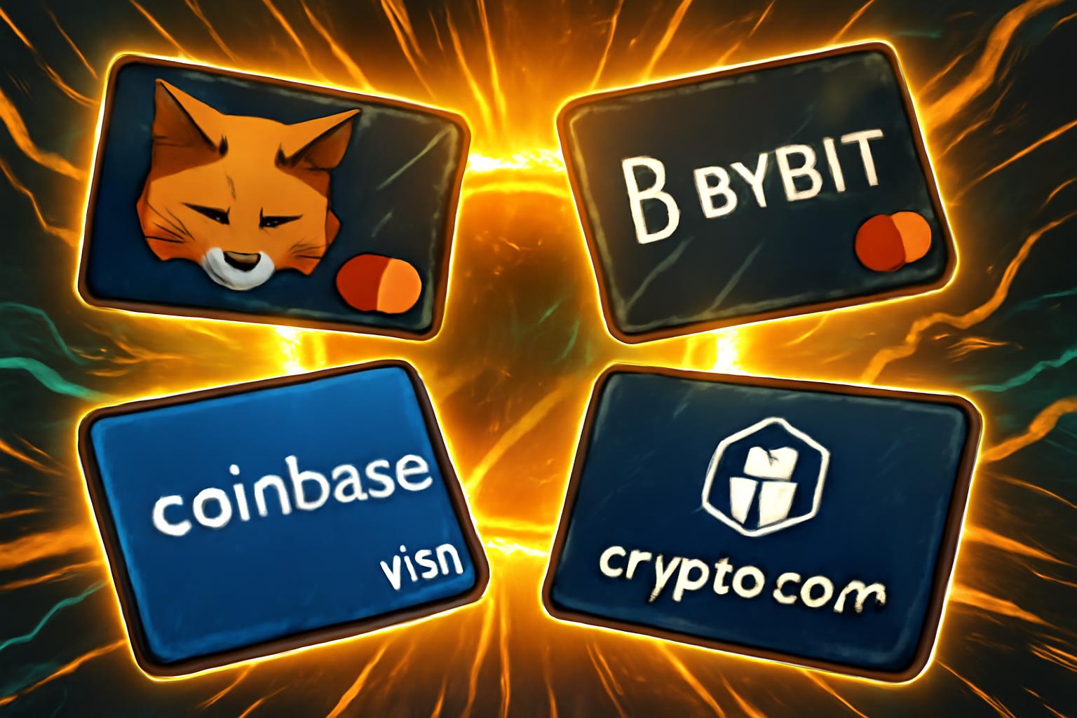加密卡指南:MetaMask、Coinbase、Bybit 与 Crypto.com Visa 卡