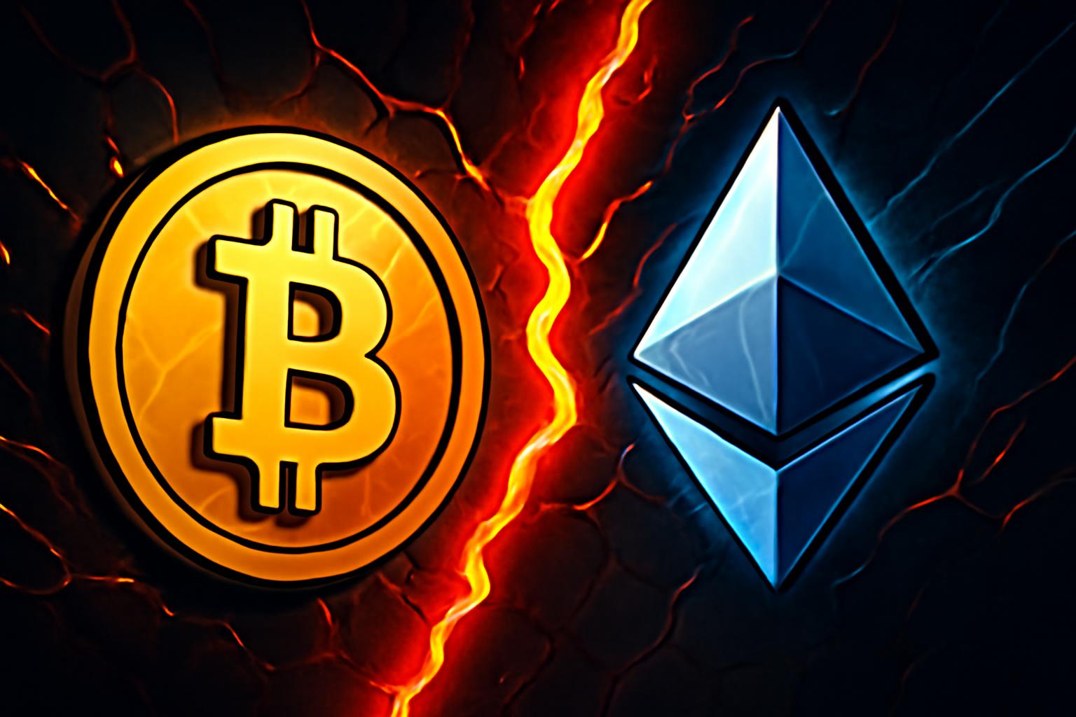 比特币和以太坊在市场压力下努力反弹