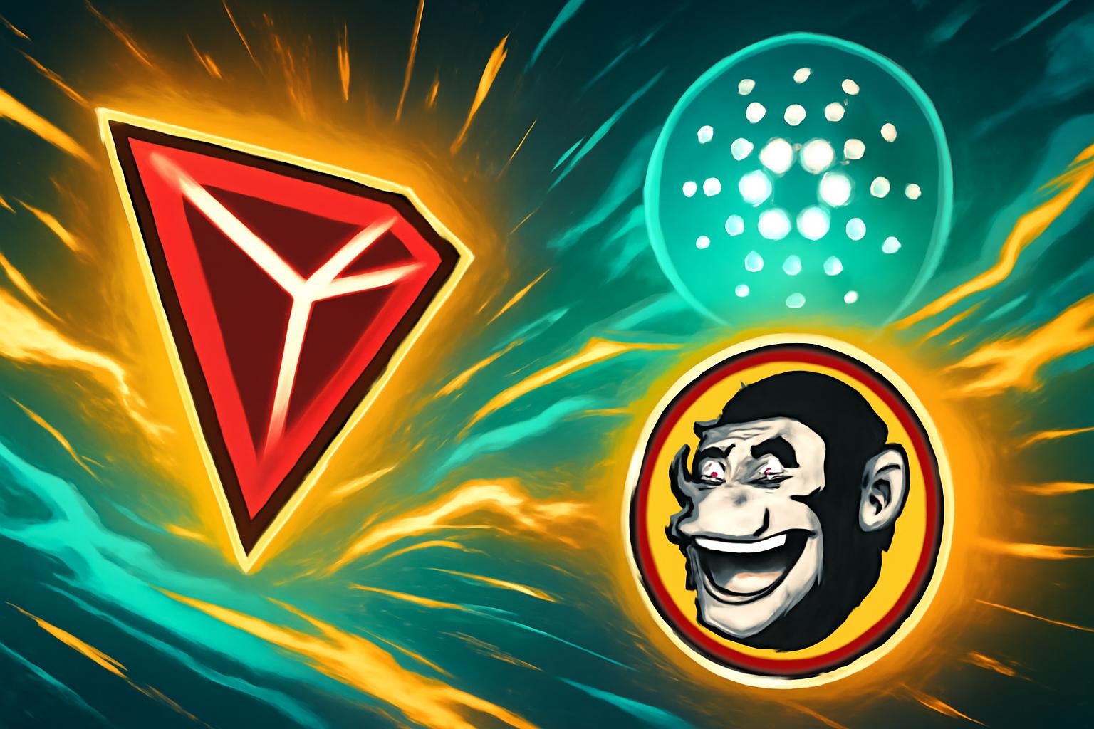 TRON 与 Cardano 市场更新:TRX 上涨,APEMARS 预售激增