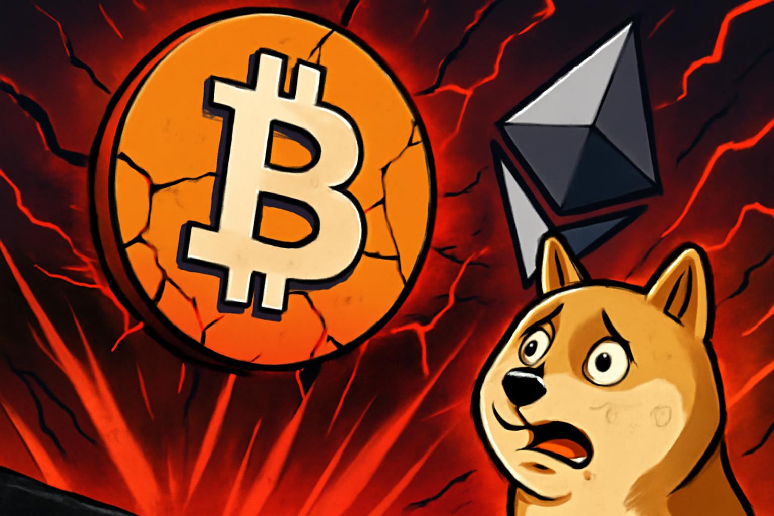 比特币在广泛的加密市场抛售中跌破7万美元，山寨币普遍走低