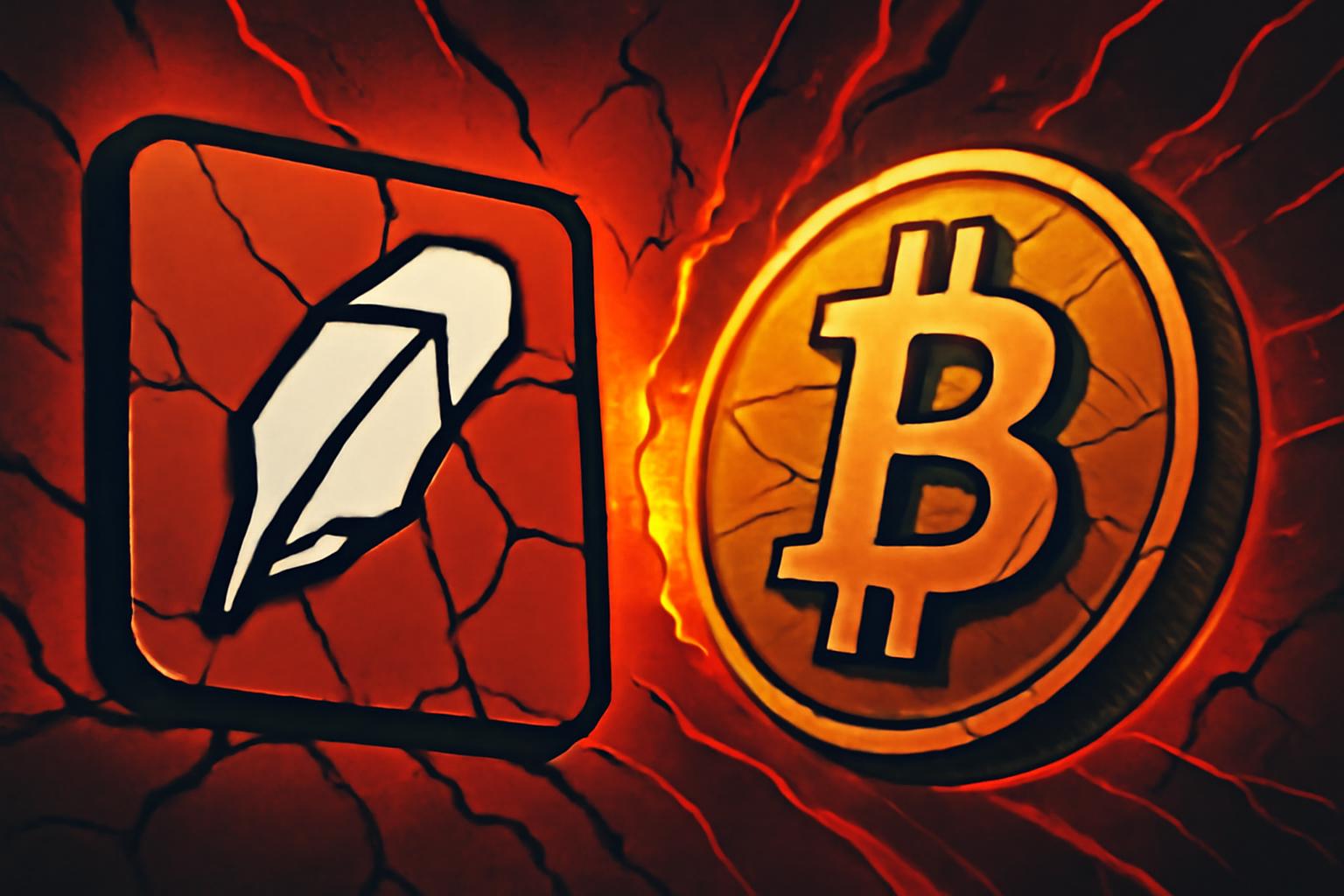 HOOD股票下跌，加密货币抛售压低收入，伴随比特币下滑