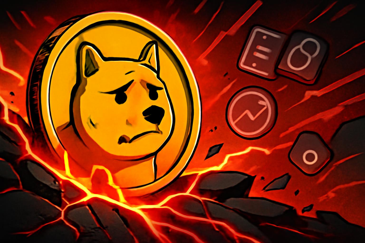 狗狗币下探至 0.1036 美元，未平仓合约下降；期权市场呈现混合态势