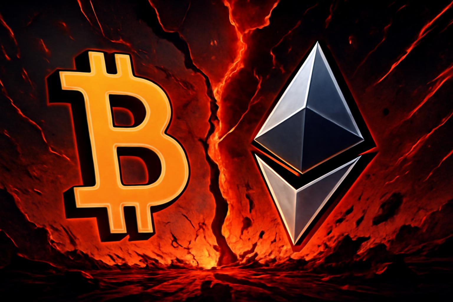 比特币与以太坊在2026年因加密市场承压而下滑
