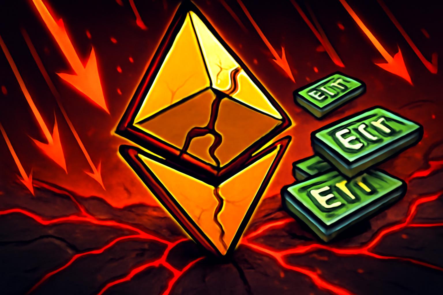 以太坊接近2000美元，机构资金外流上升，链上抛售加剧