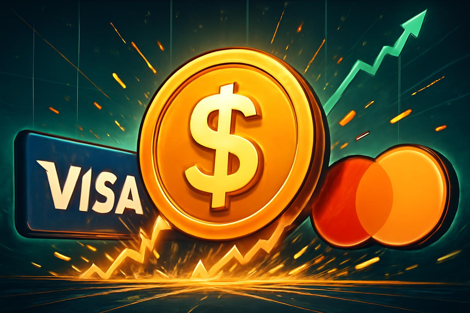 稳定币在增长的同时达到 2500 亿美元市值，来自 Visa 与 Mastercard 的质疑