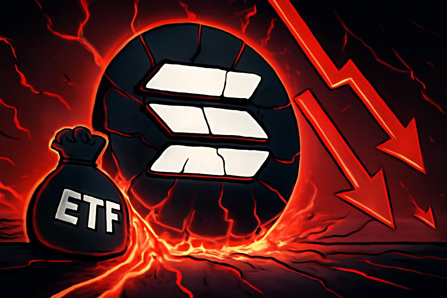 Solana ETFs 出现大额资金外流，SOL 走低至近数月低点