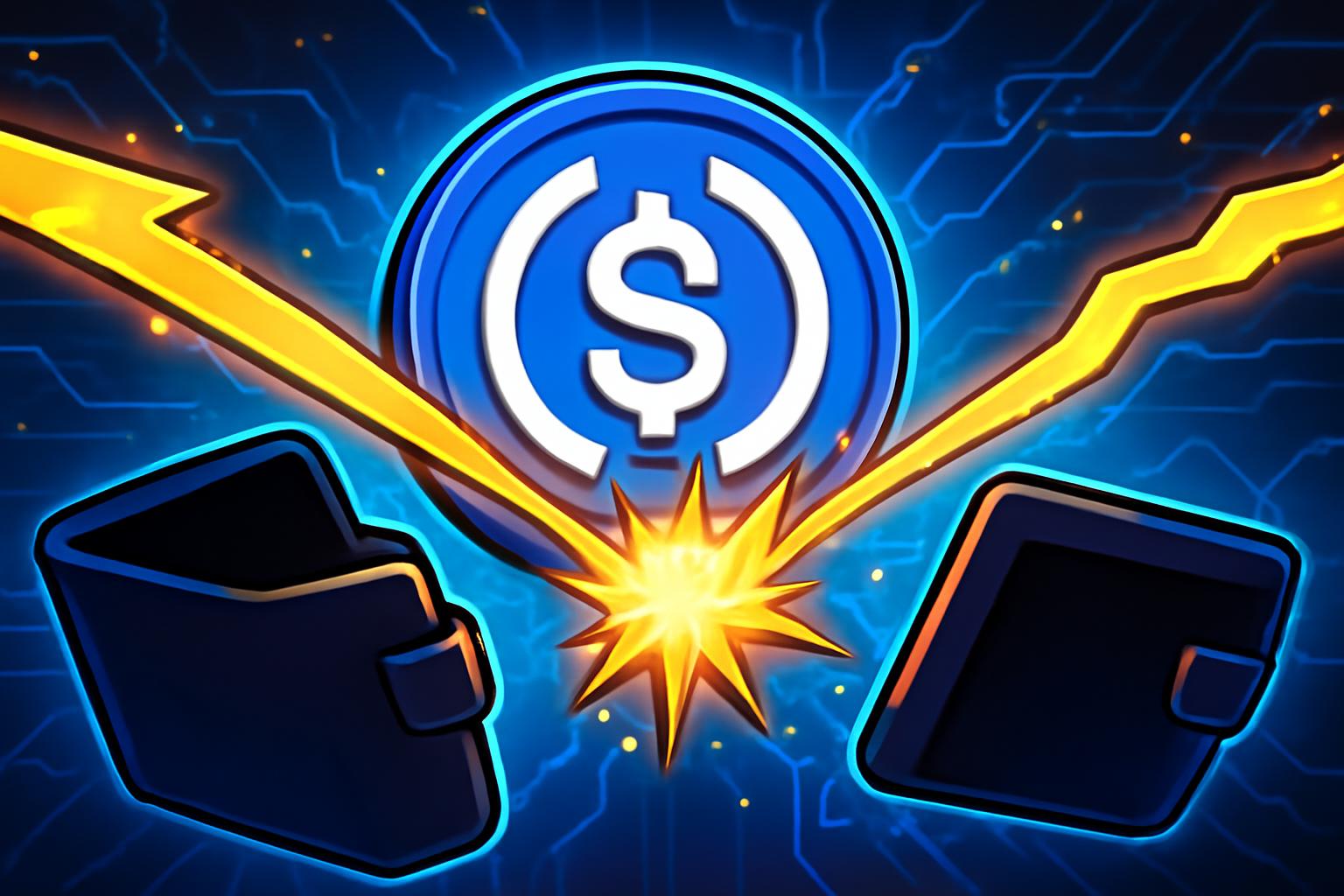 鲸鱼警报报道$404M USDC在未知钱包之间的转移