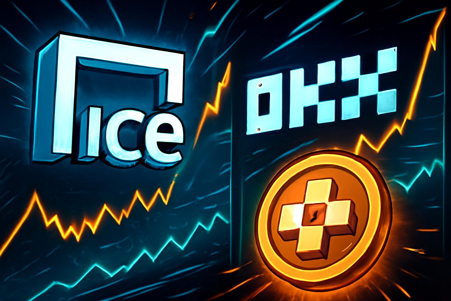 ICE股票在OKX持股后盘整;OKB在拉升后趋于稳定