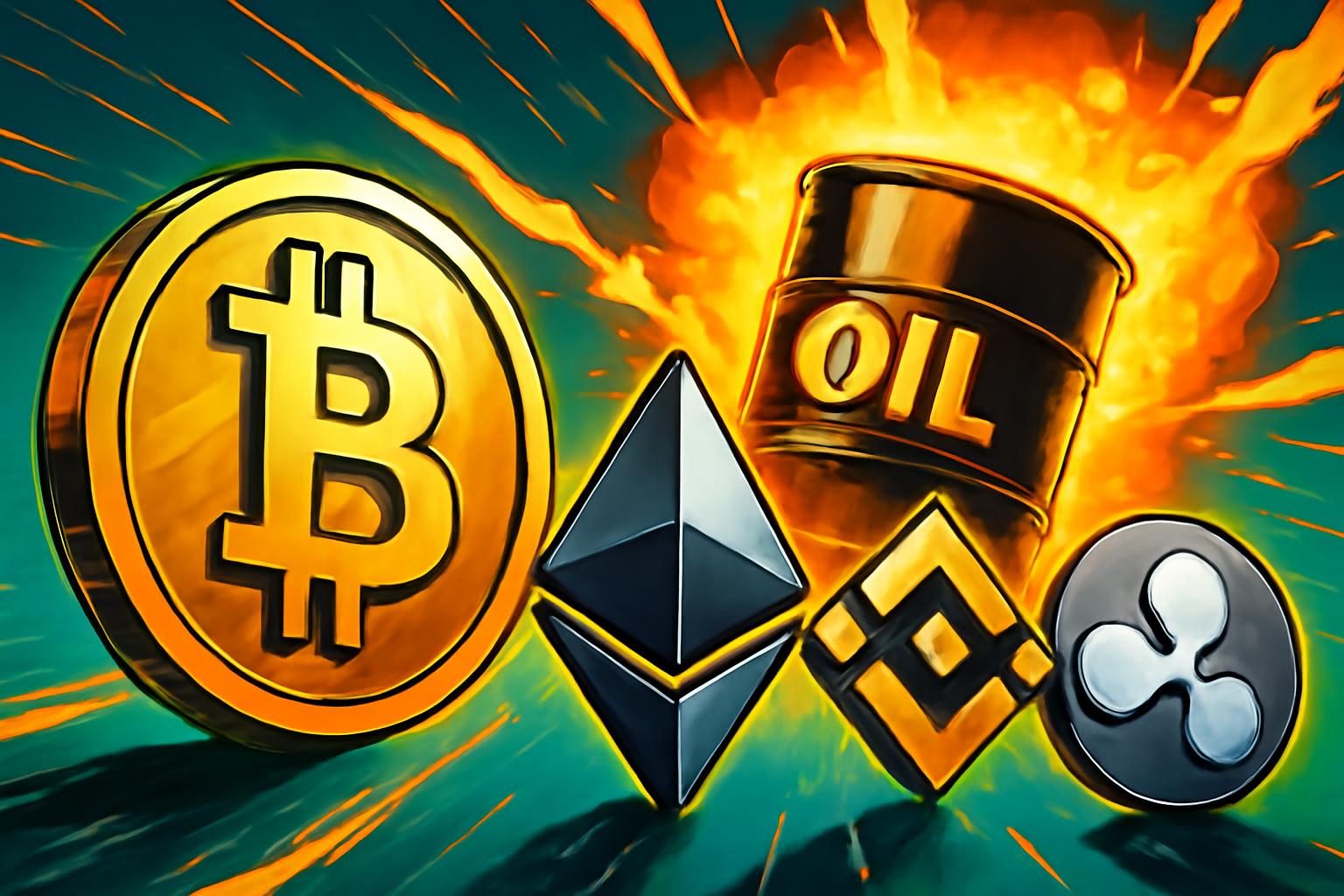 油价反弹提振加密货币市场，比特币接近72,000美元