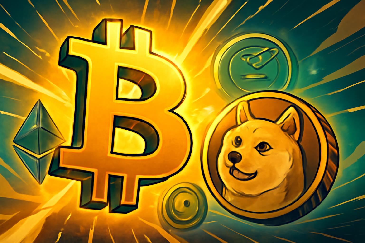 比特币与梗币反弹,杠铃策略势头增强