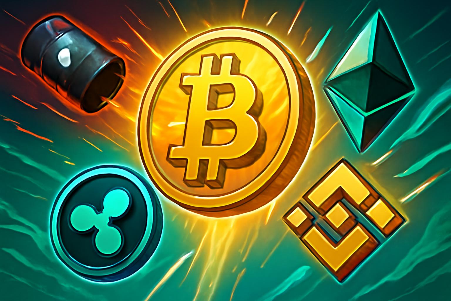 油价暴跌引发比特币及主要加密货币的广泛反弹