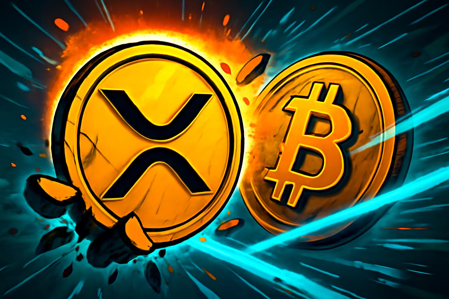 XRP 对比特币突破在即，BTC 进入盘整