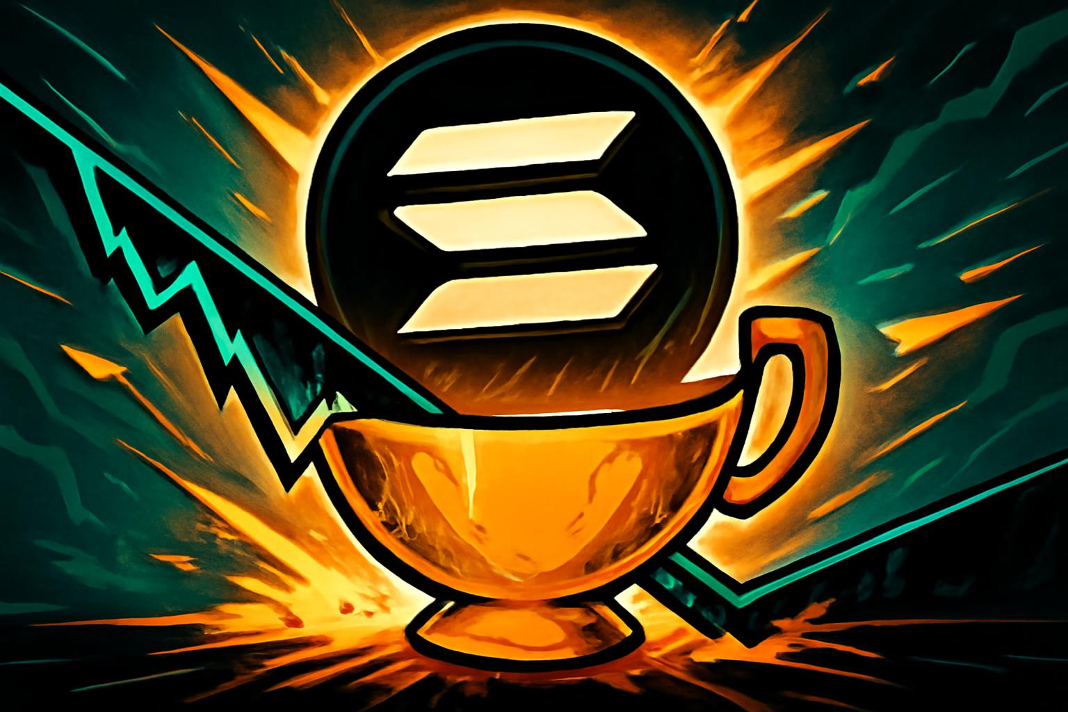 索拉纳杯柄形态突破目标在$500以上