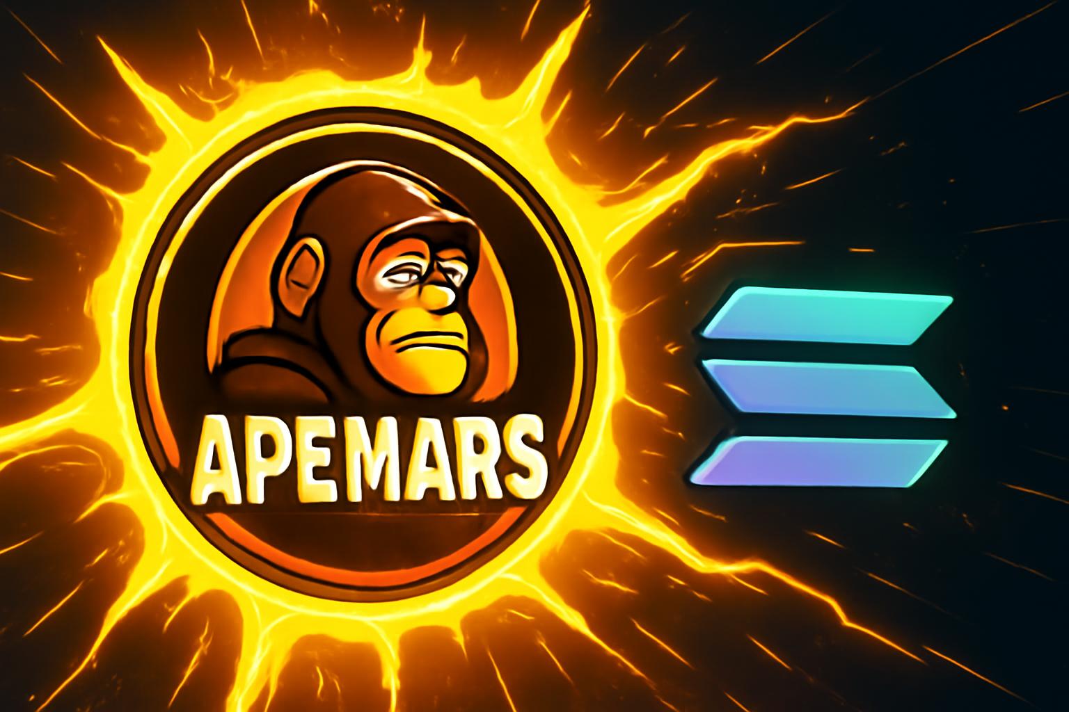 APEMARS 第13阶段预售，价格为 $0.00014493，显示上市前的 3,694% 价差
