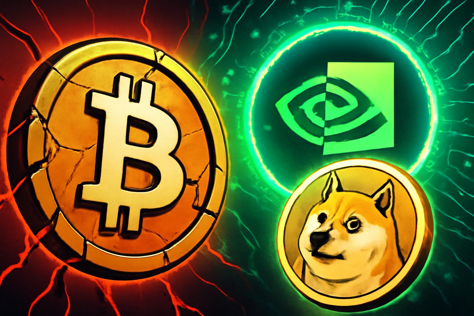 比特币下跌,加密市场回落;AI 大涨,梗币板块反弹