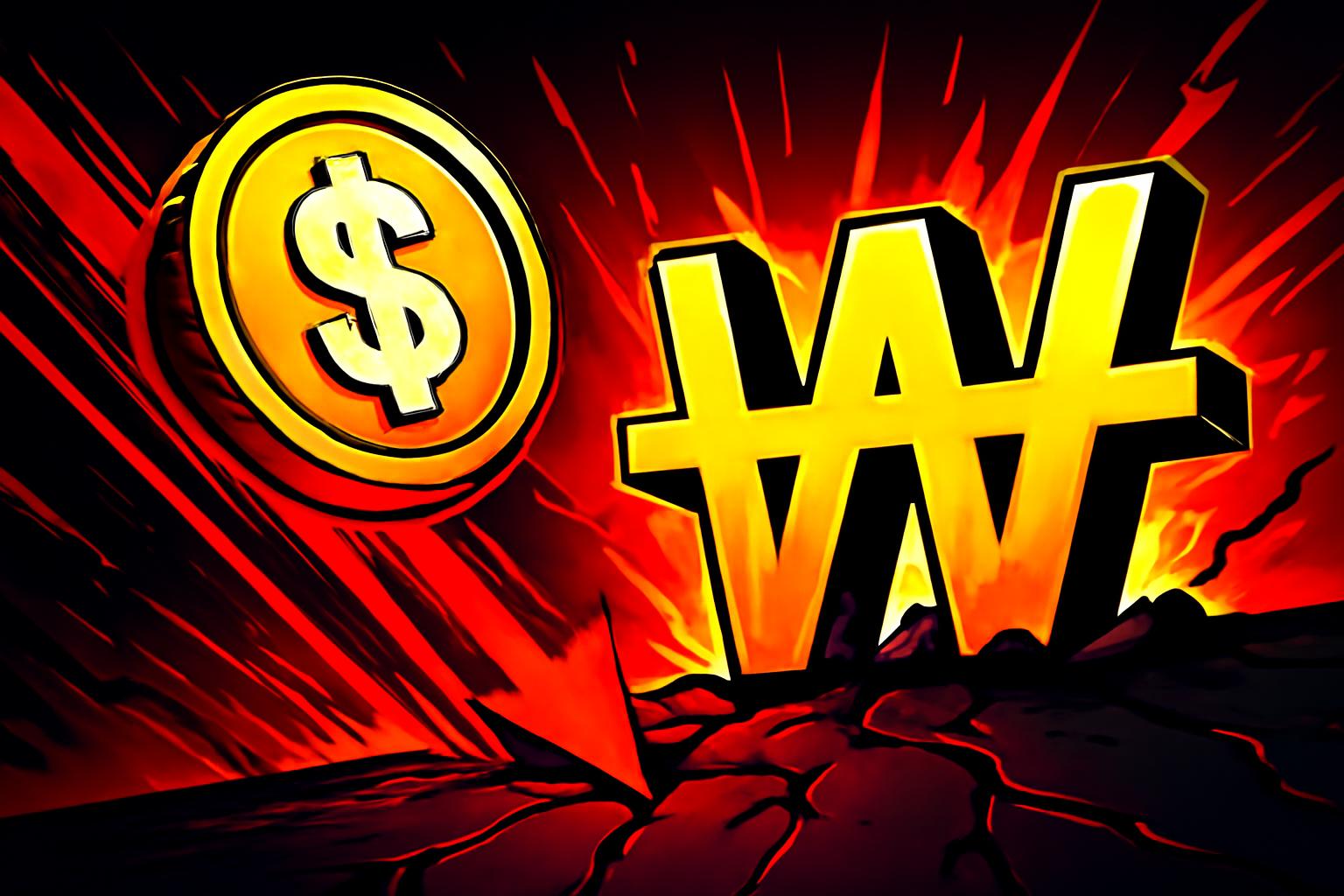 韩国稳定币流动性在韩元走弱时下降55%