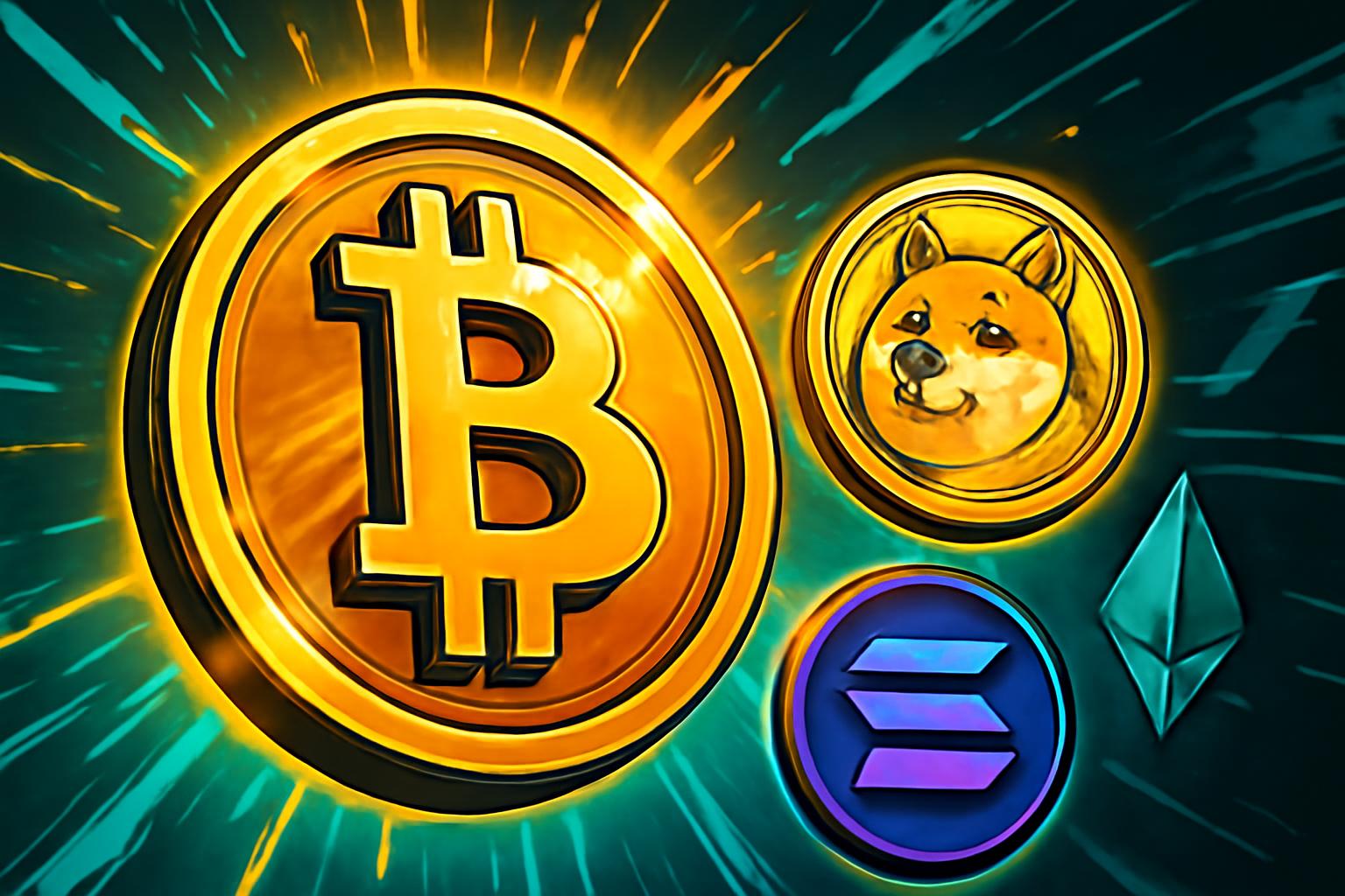 比特币飙升至 $72k,市场行情上涨带动主要加密资产