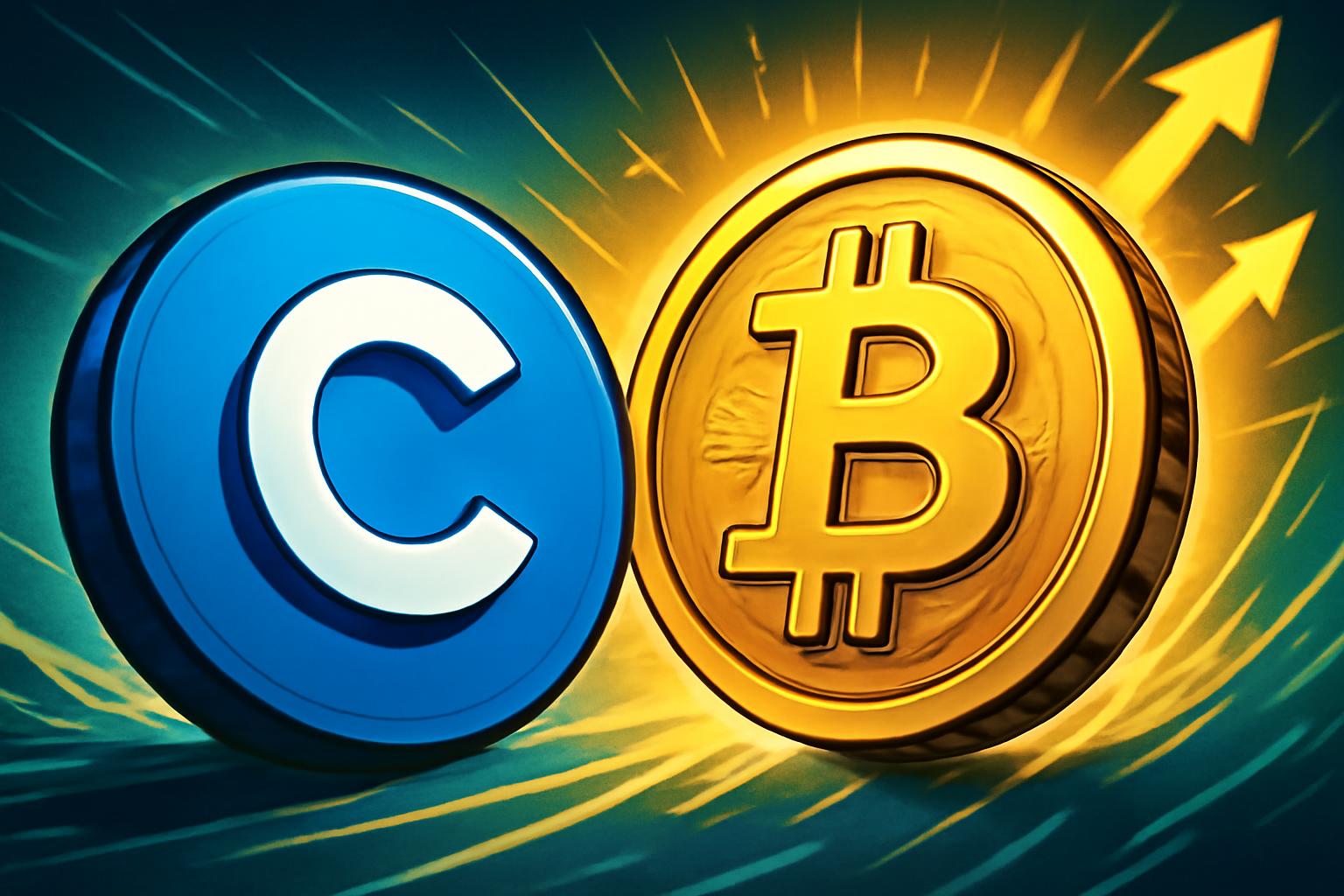 Coinbase股票在比特币突破$70,000后上涨