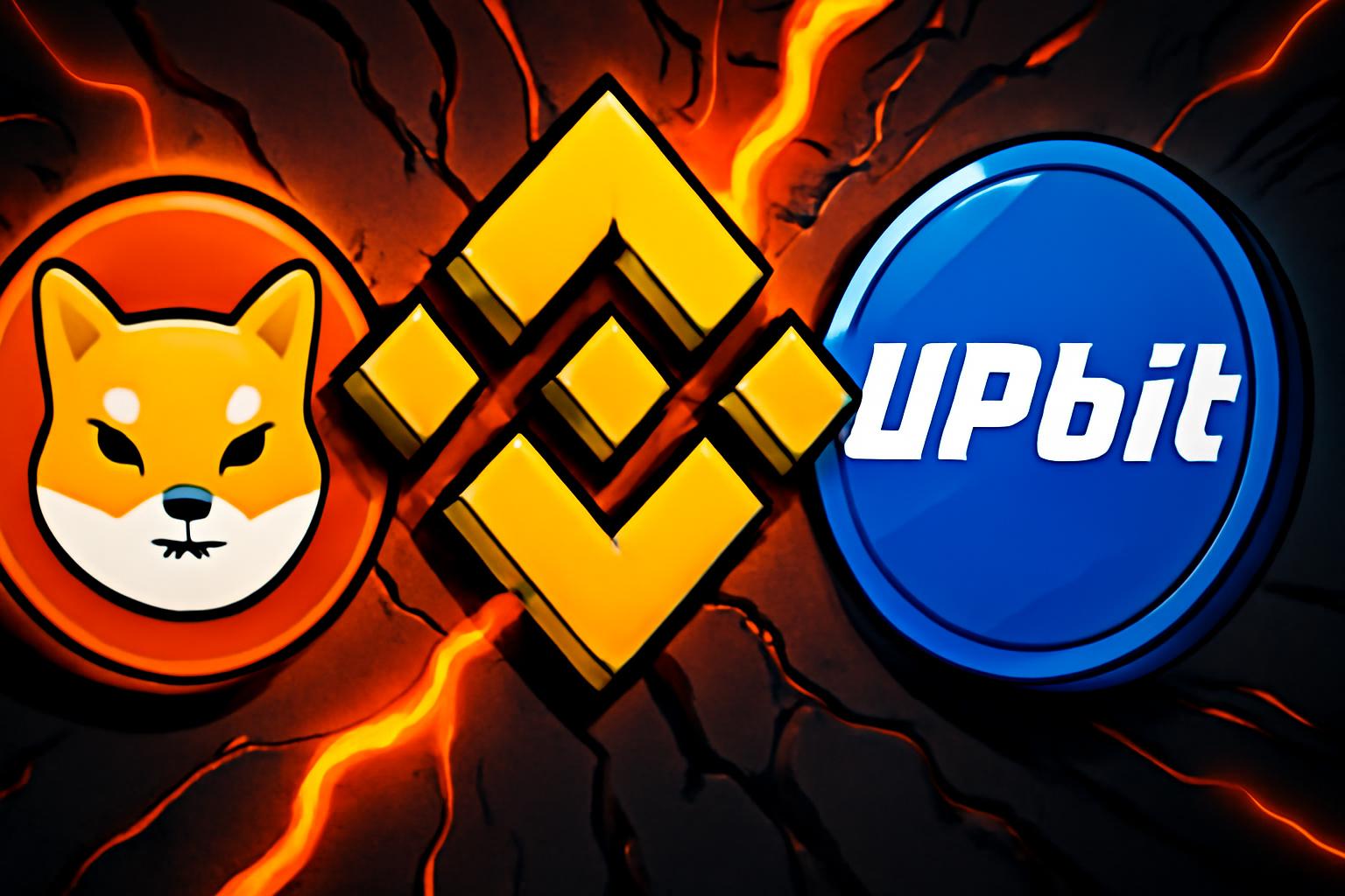 Upbit 靠近 Binance 的交易量差距，SHIB 下降