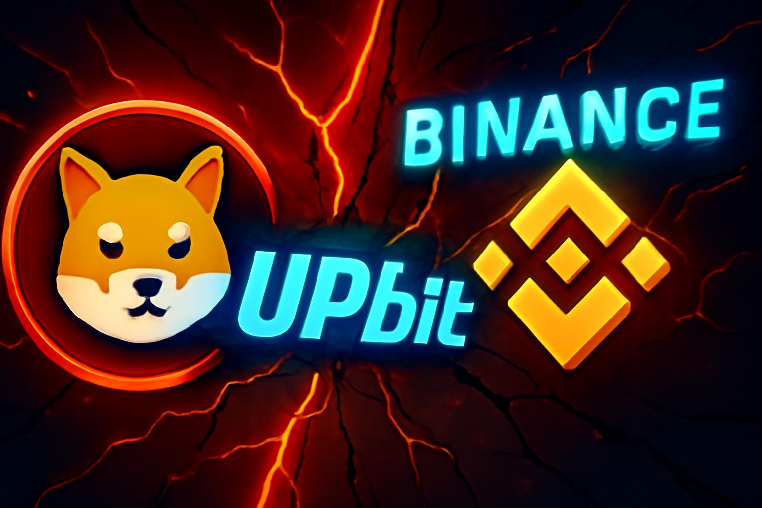 Upbit 接近 Binance 的 SHIB 交易量，24 小时涨幅回落