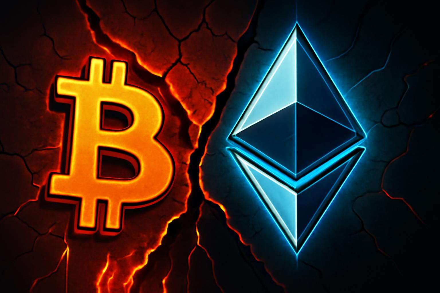 比特币与以太坊头肩顶信号延迟的加密货币反弹