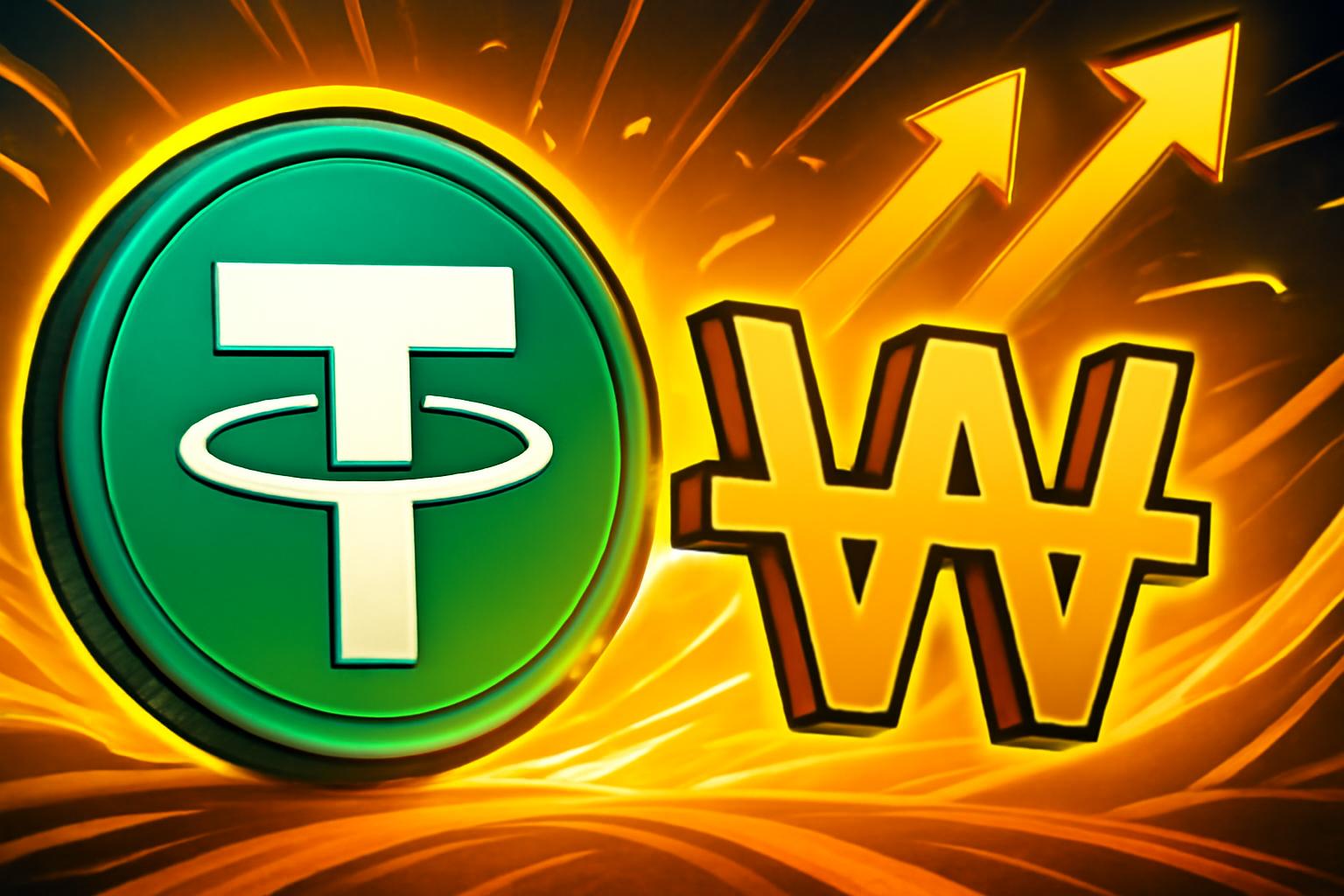 USDT在国内交易所以1,517韩元交易，韩元走强