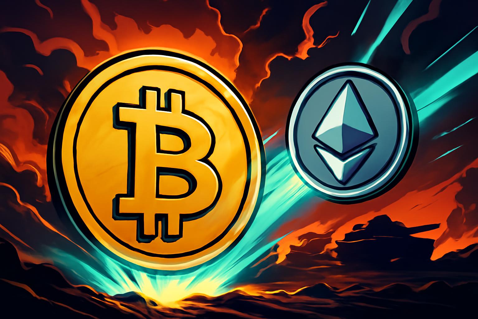 在战争中成为数字避险资产的比特币大幅上涨，ETF 资金流入信号显示机构投资者兴趣上升