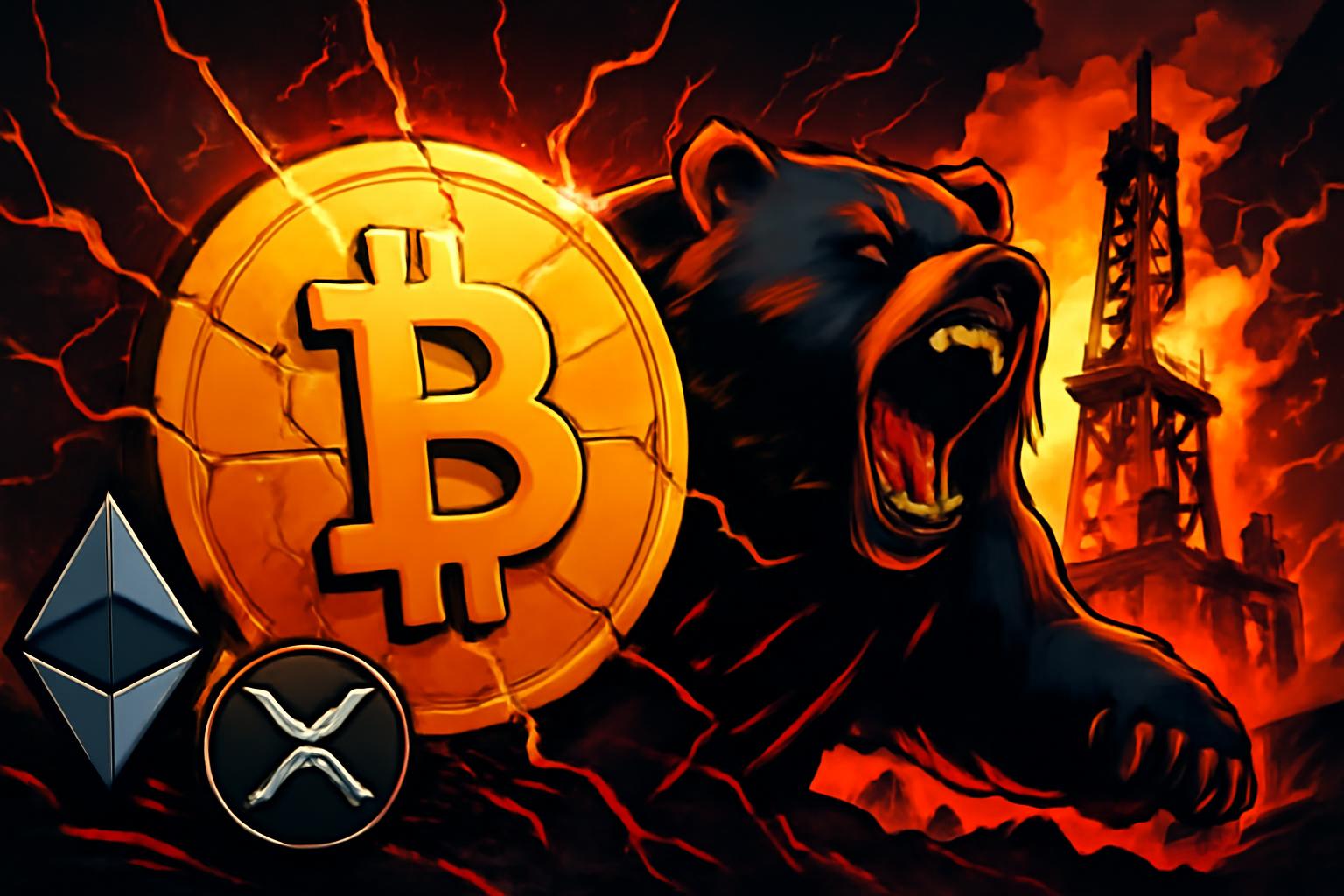 比特币熊市持续，加密货币市场在油价上涨推动下下跌