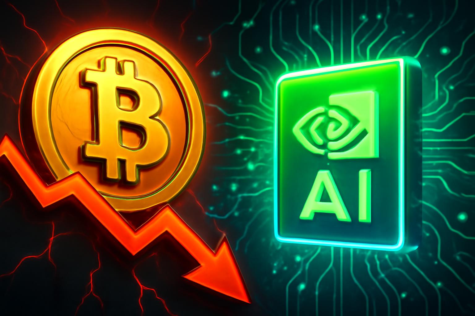 AI领涨行情，比特币下跌：加密股混合