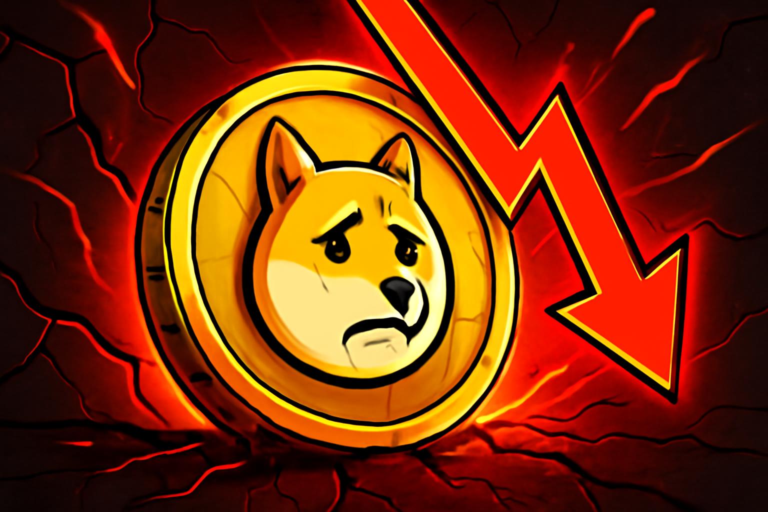 狗狗币成交量下降50%，流动性下降，价格风险上升