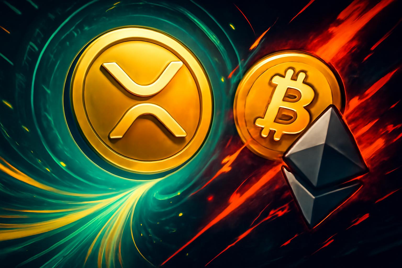 XRP 引领机构资金流入，BTC 与 ETH 退出