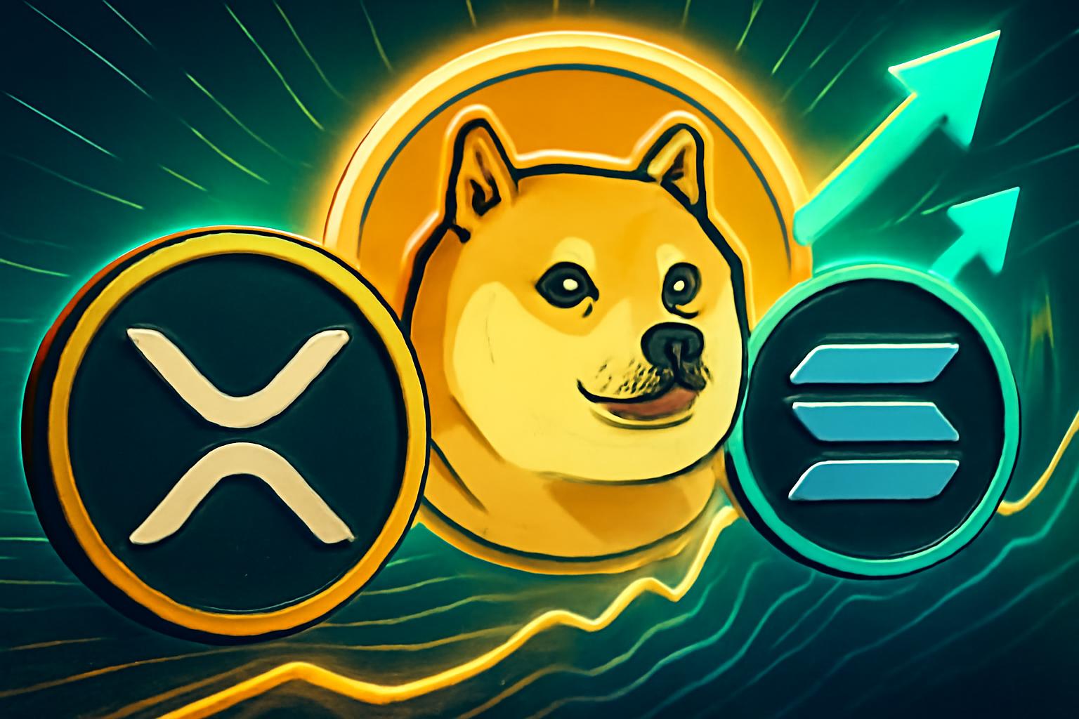 XRP、Solana 与 Dogecoin 发出潜在反弹延伸信号