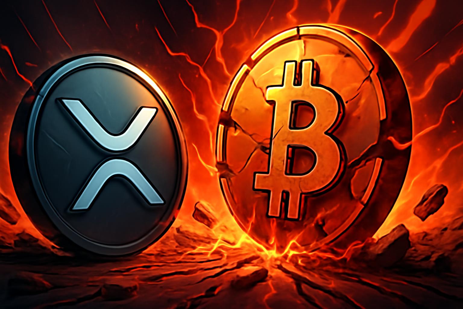 XRP 下跌,地缘政治动荡中比特币走弱,市场面临避险情绪转向