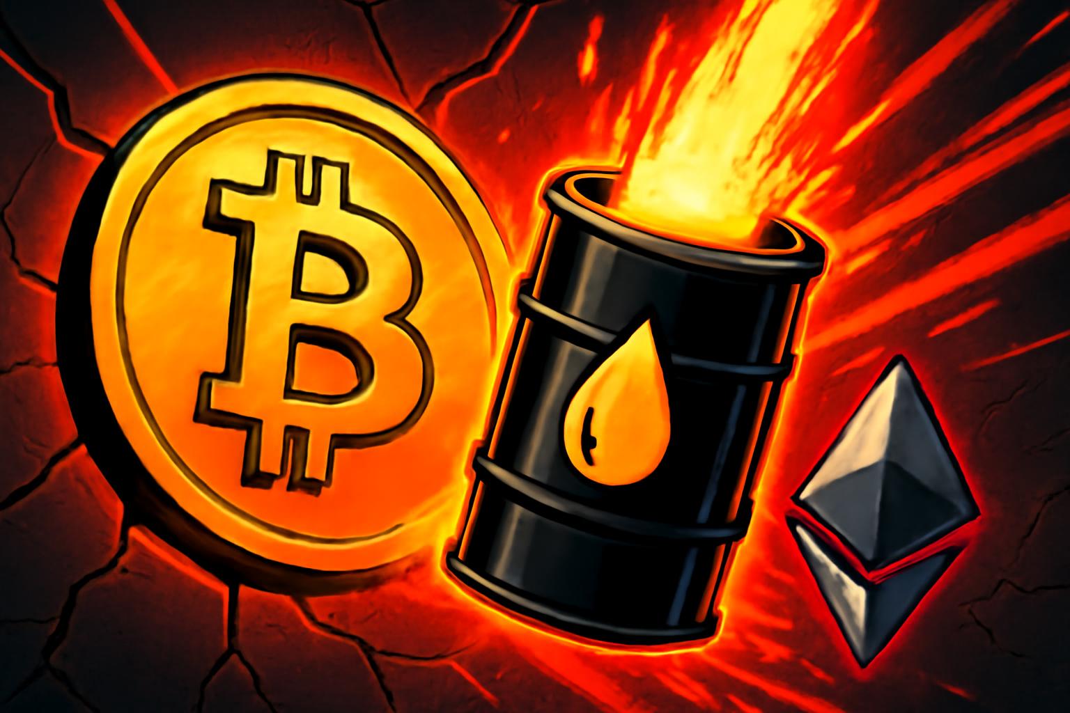 加密市场在油价突破100美元时停滞不前