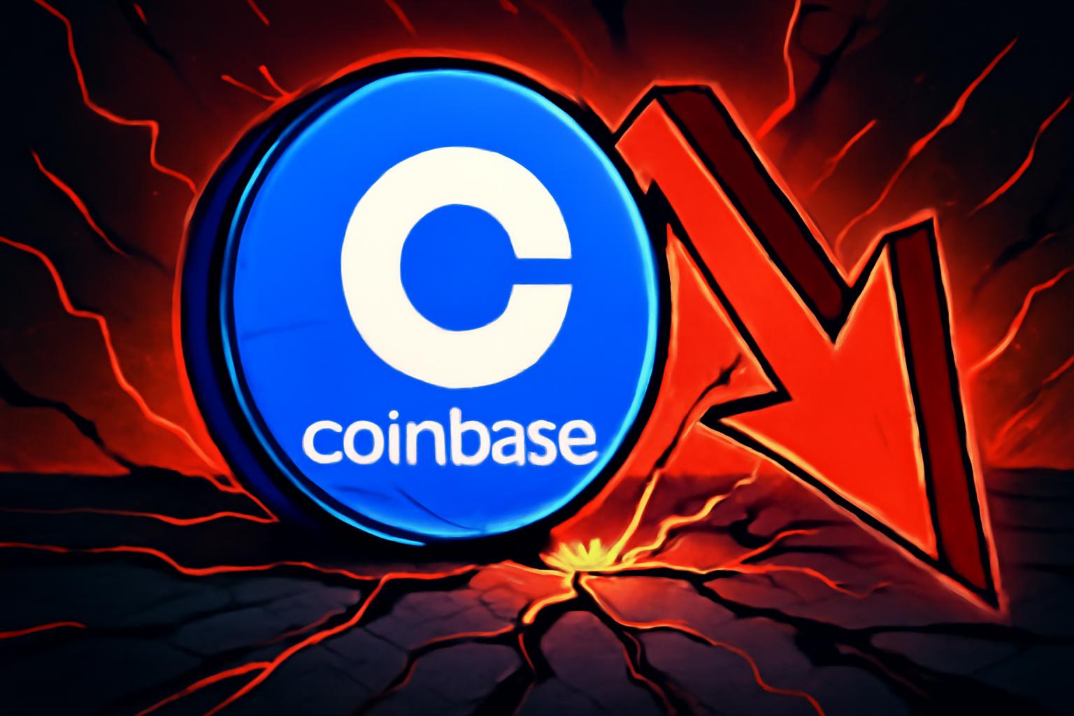 Coinbase 股价在监管不确定性和加密市场回落之际承压