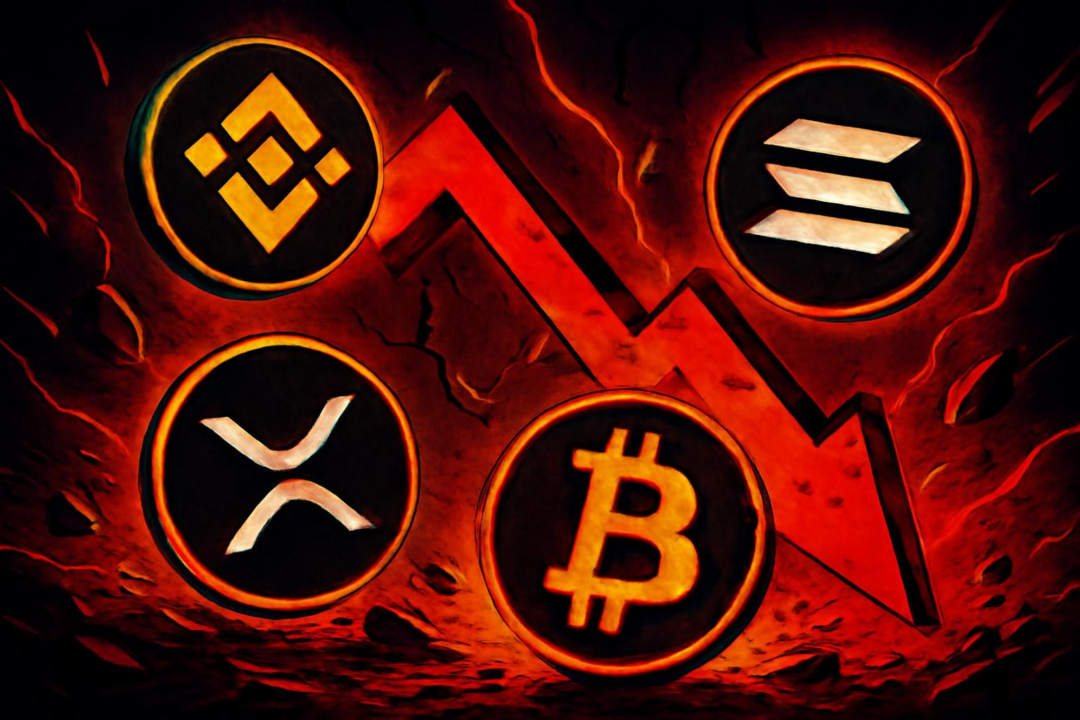 加密货币市场下跌加剧，山寨币领跌引发广泛抛售