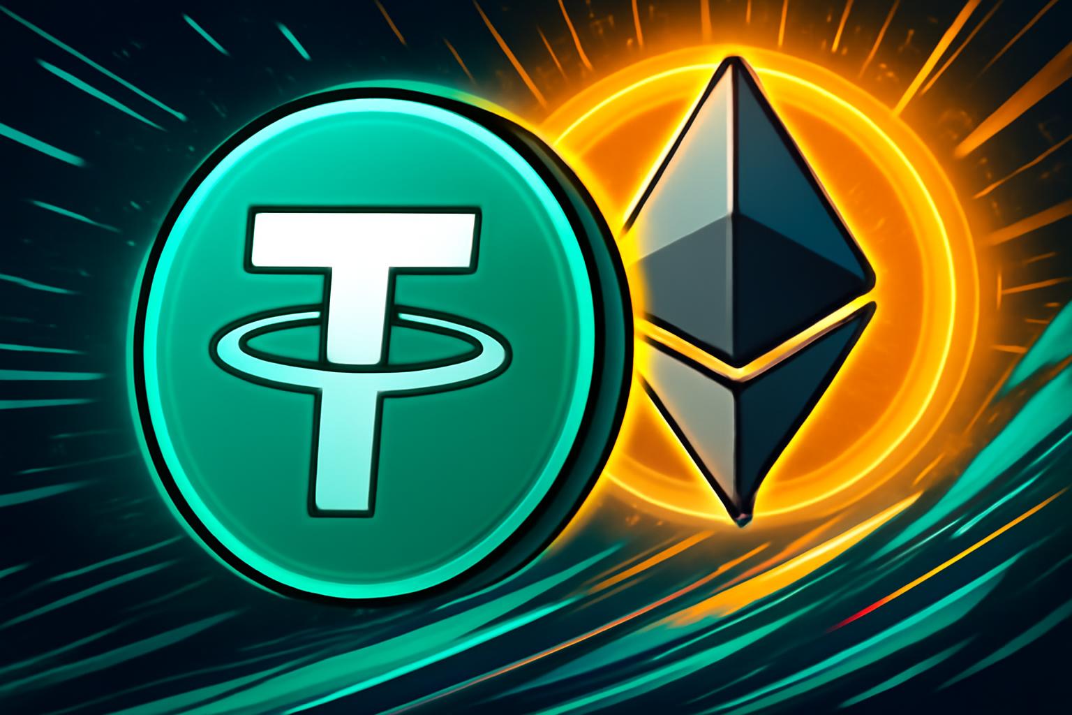 以太坊上的泰达币发行量激增，稳定币增长加速