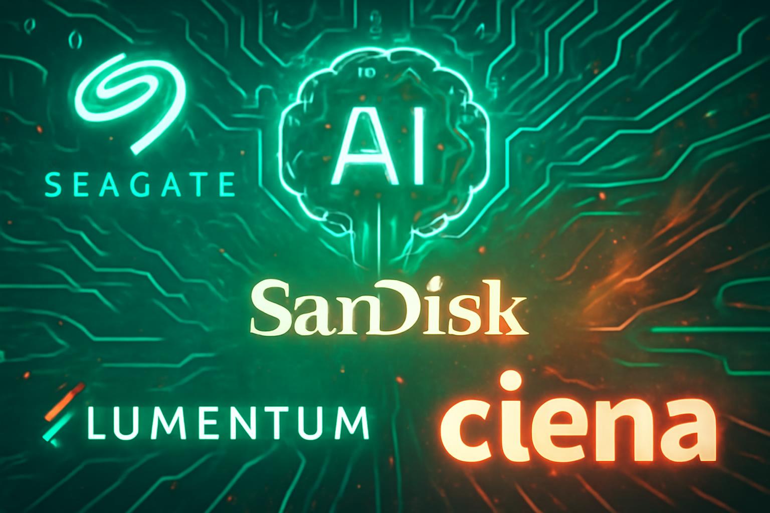 标准普尔500指数成分股在2026年因AI数据中心推动增长（Sandisk、Lumentum、Ciena、Seagate）