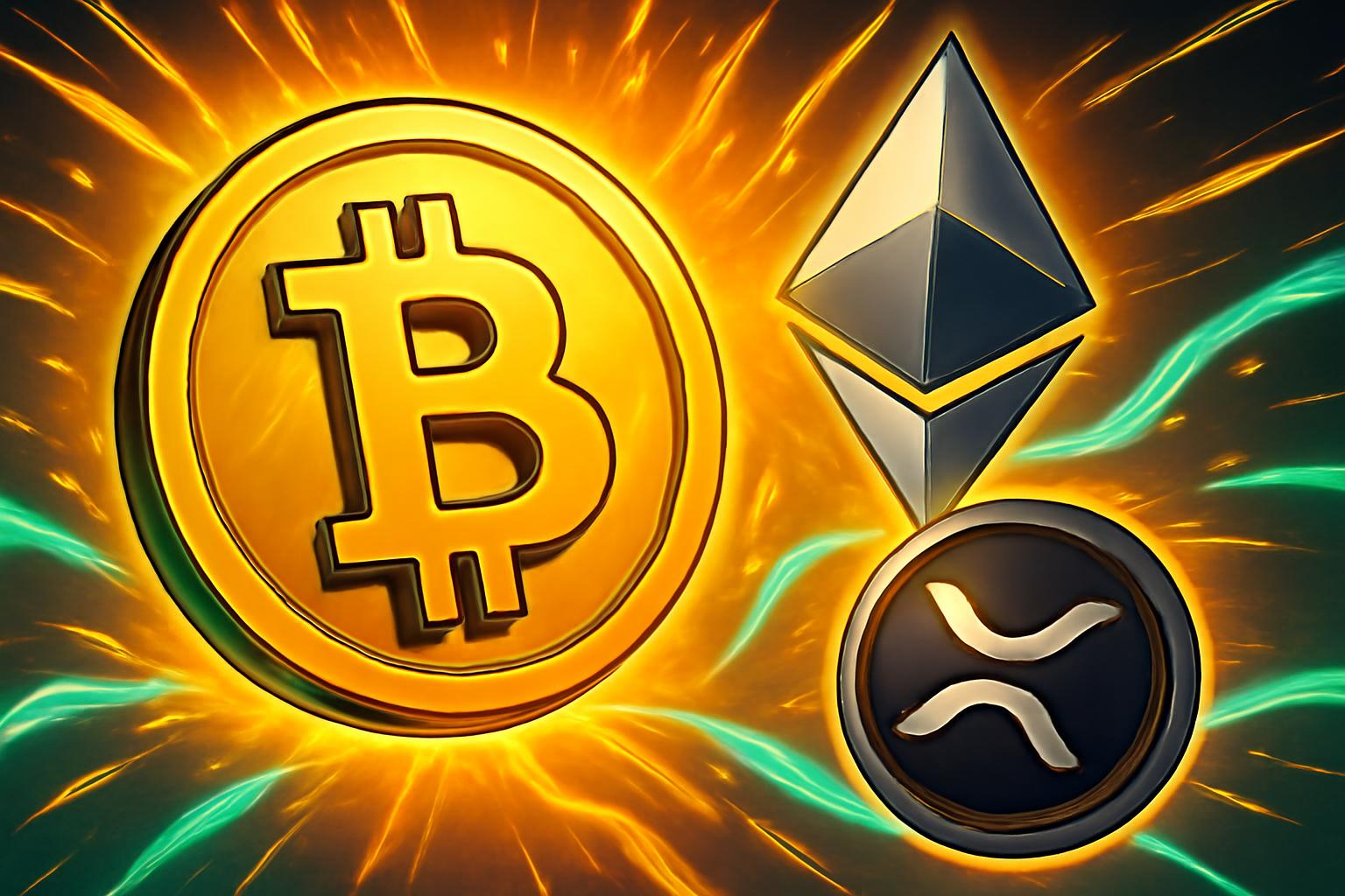 在地缘政治逆风中，比特币、以太坊和 XRP 上涨，市场转绿