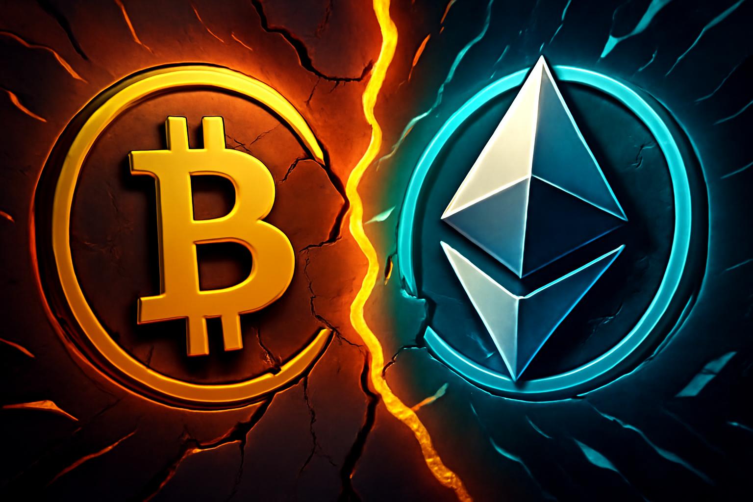比特币与以太坊在加密市场呈现需求分歧
