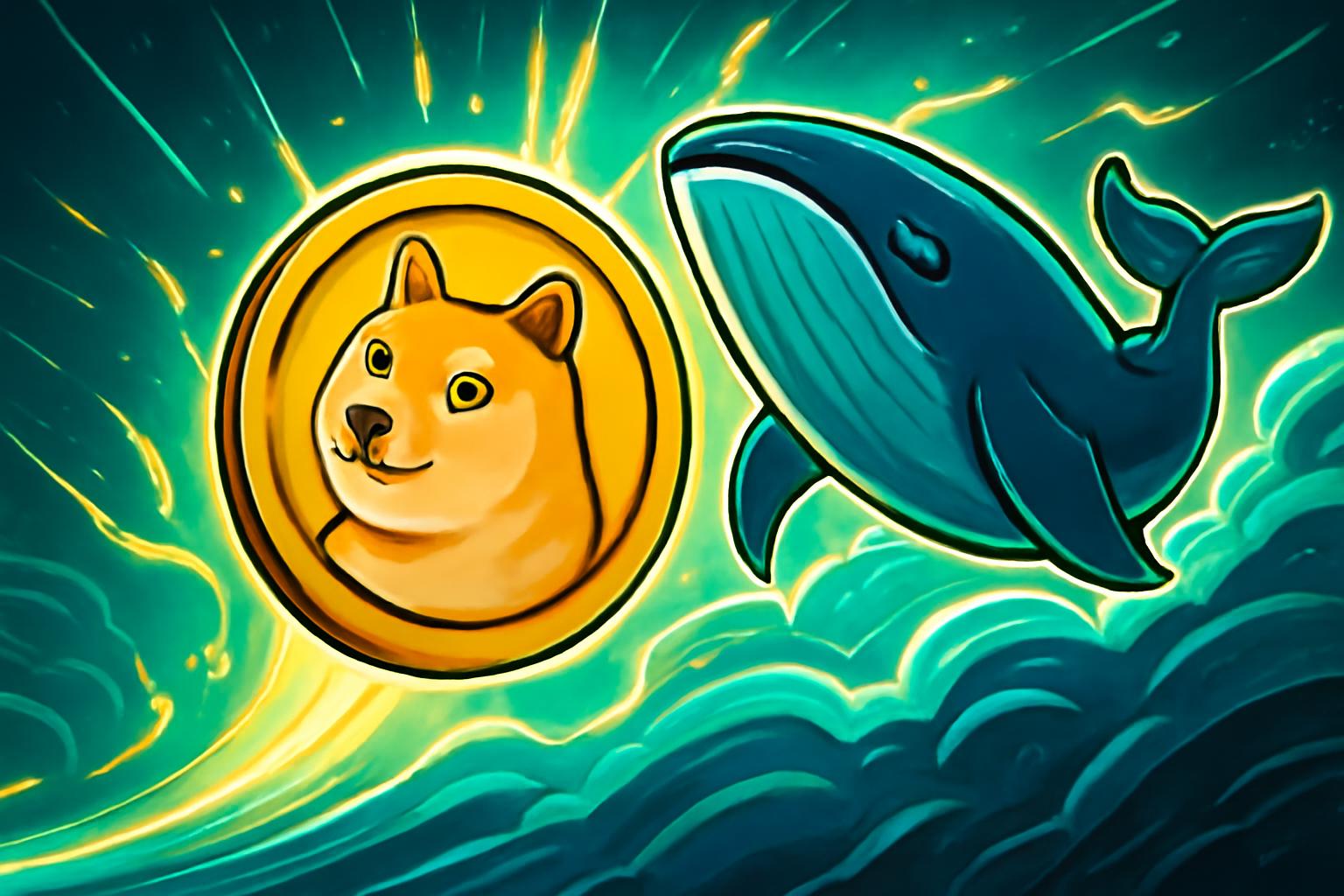 狗狗币上涨2%，鲸鱼在短期突破前积累