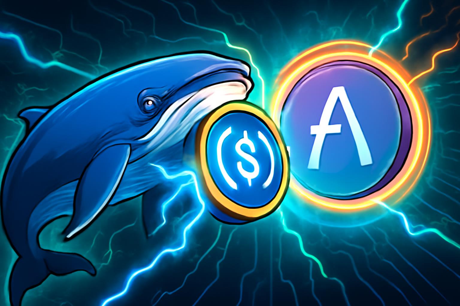 匿名鲸鱼在以太坊网络上的Aave转入102,722,590 USDC