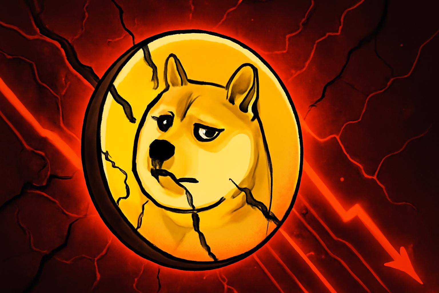 狗狗币在移动均线下方盘整,成交量下滑