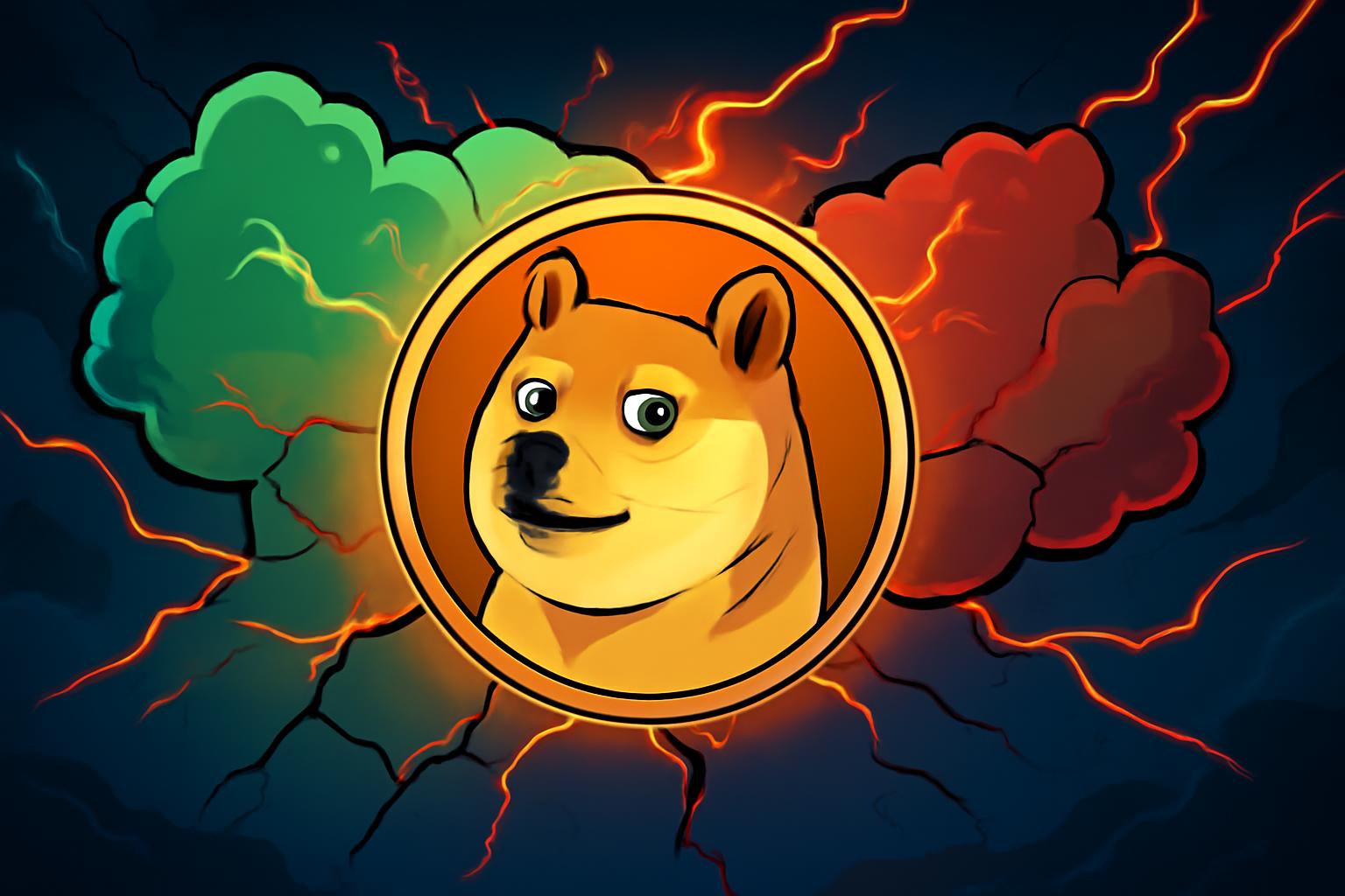 狗狗币在云层内盘整，一目云信号潜在突破